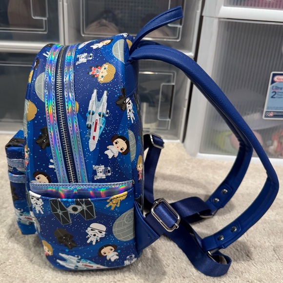 Loungefly Star Wars Chibi Icons A New Hope Blue Iridescent - Picture 7 of 11